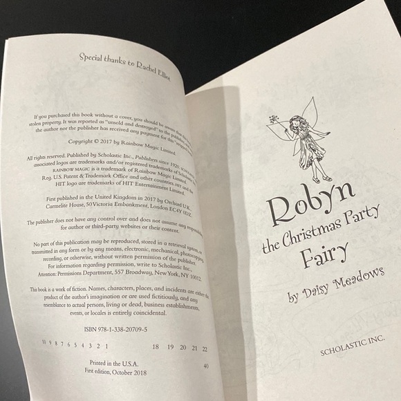 Rainbow Magic Special Edition: Robyn the Christmas Party Fairy - Paperback Novel - Picture 3 of 4